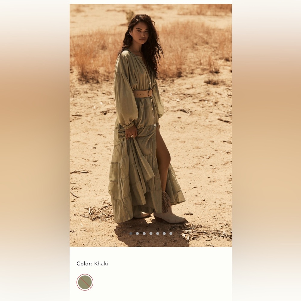 Anthropologie - Erika Peña Sage Ruffled Maxi Dress